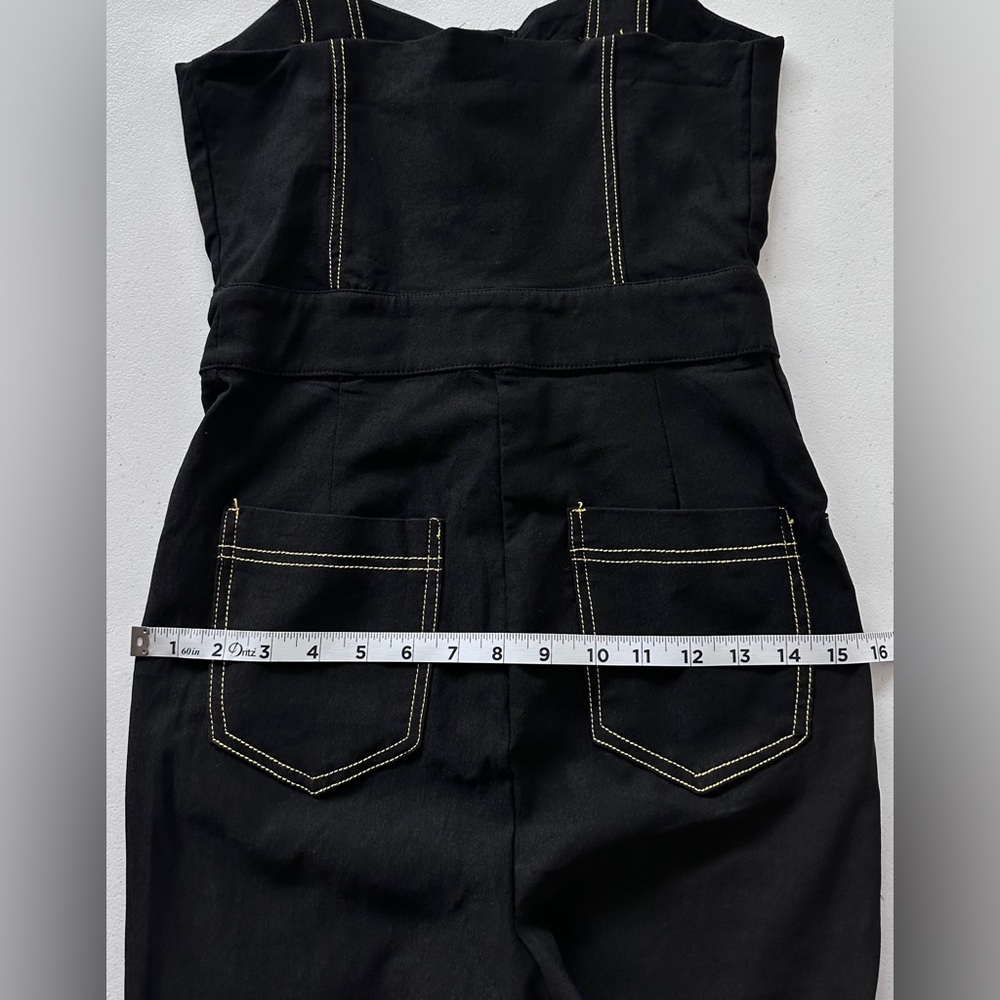 Unique Vintage Black Denim Overalls size S/4 - Picture 8 of 14